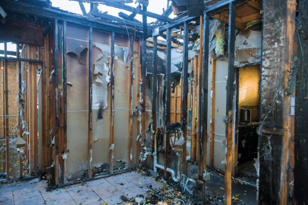 Professional Fire Damage Removal technician working in Lisbon, ME